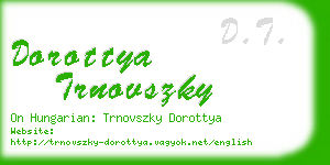 dorottya trnovszky business card